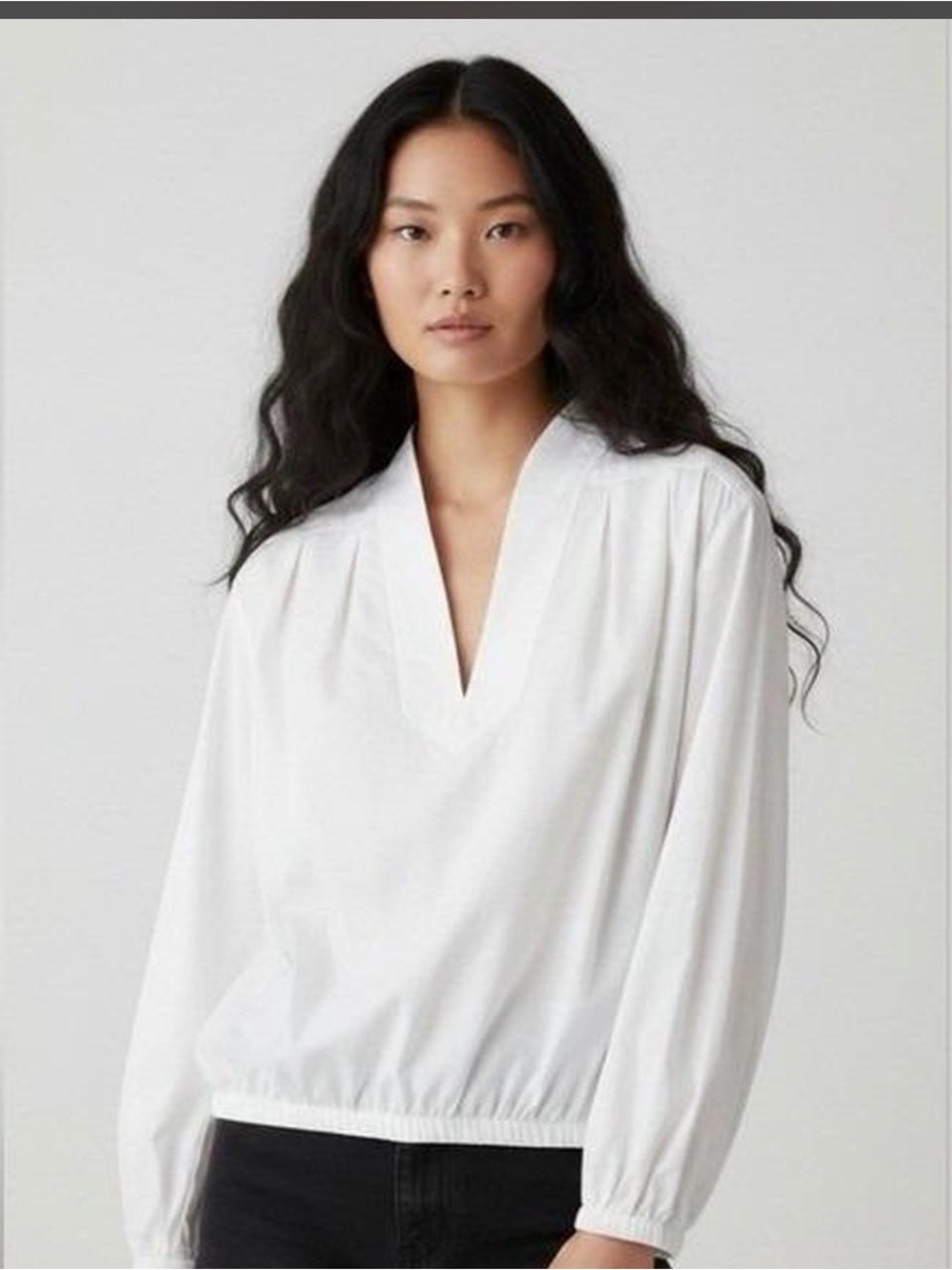 Banana republic
Classic White V-Neck Long-Sleeve Top